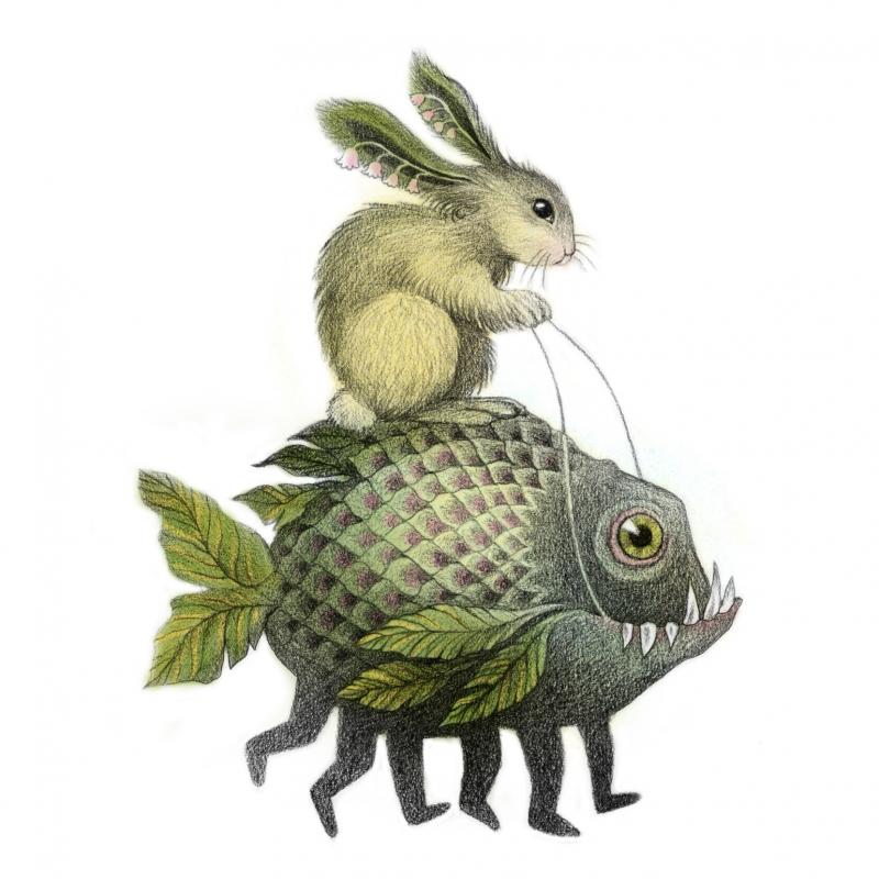 Äventyr, Illustration på papper, A4, 2024