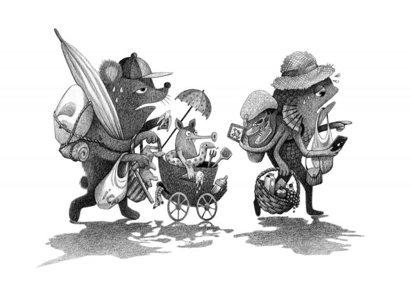 Semester/Holiday, illustration A3, 2022