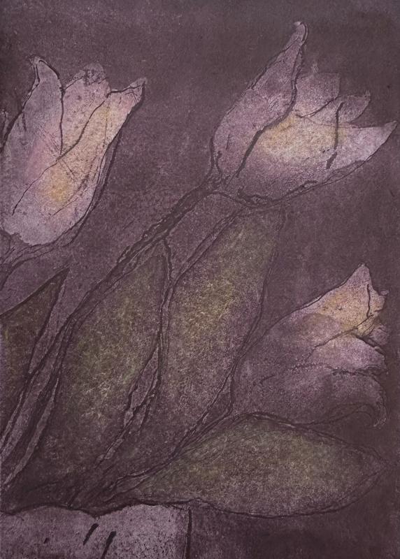 Karin Lipkin-Forsén, Tulpaner, etsning, 2026