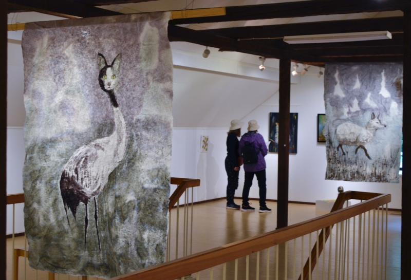 Dream animals, two watercolor paintings on monigami paper, 140 x 100 cm. 2025.