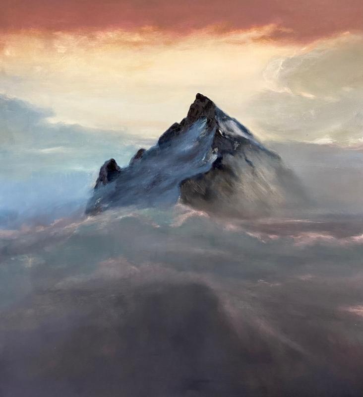 Over Top 2025, Acrylic, oil, ink 143cmcm x 133cm