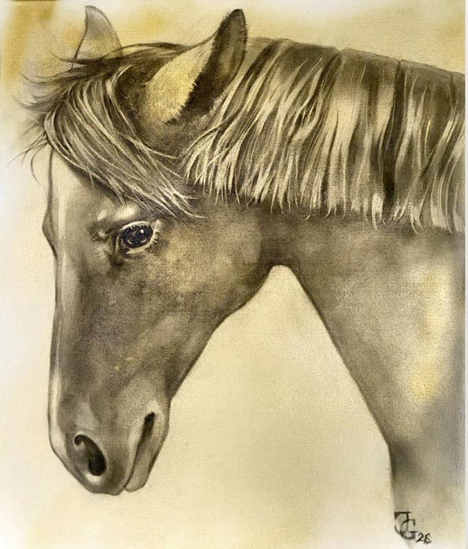  “The Horse’s Gaze”, oil on canvas, 60x50 cm, 2025