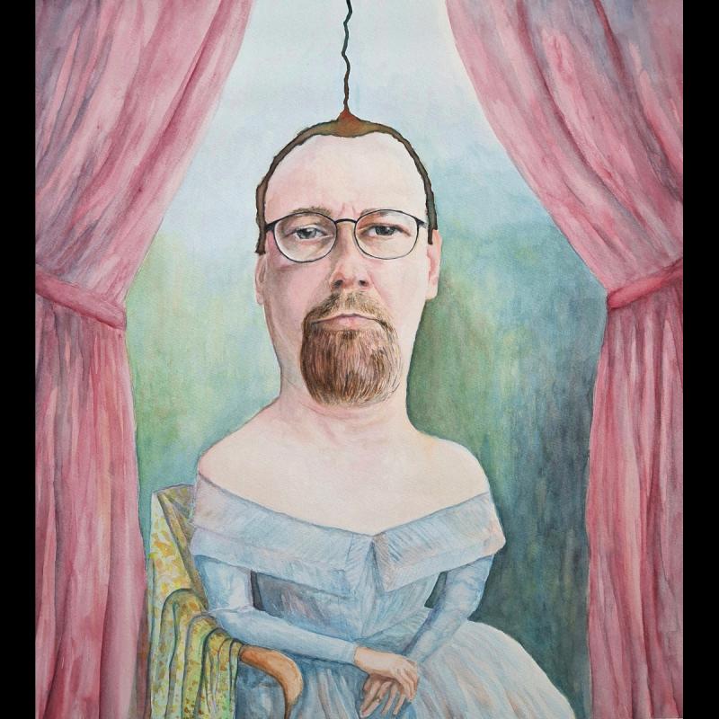 Tero Somes, Luomus, akvarelli, 55 x 50 cm, 2025