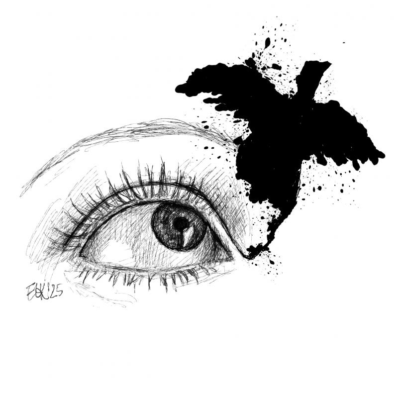 Tuschteckning, "Blunder"