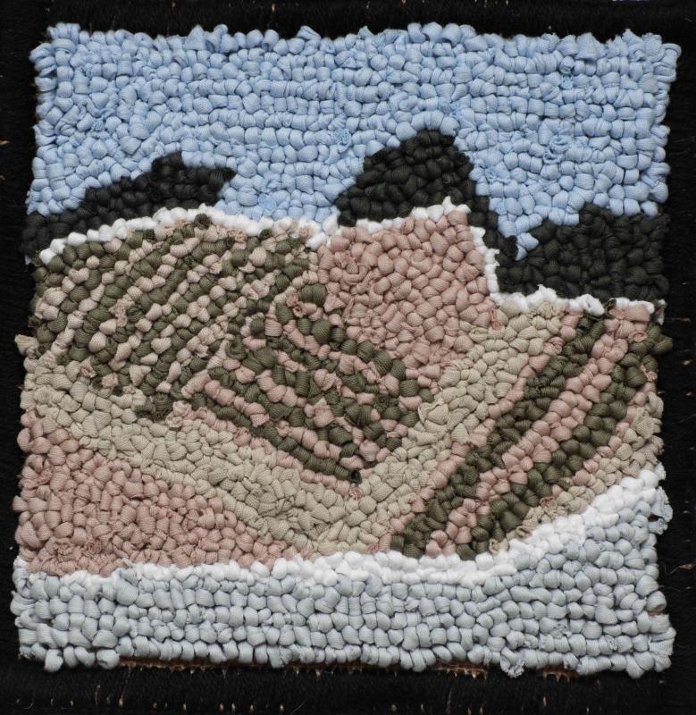 Sirpa Ojala, Maisema365, rug hooking, 20x20, 2025