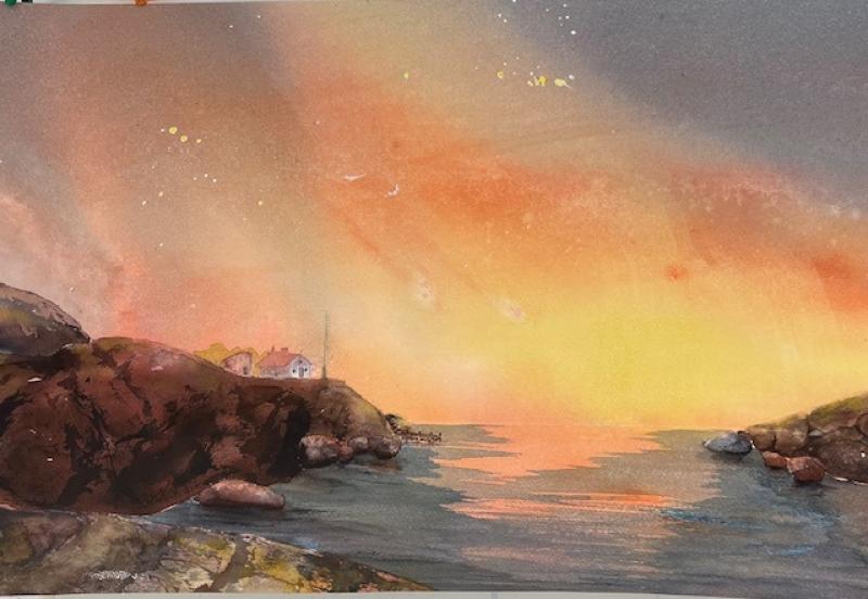 Risto Kannisto, Paraatipaikka 2, akvarelli, 38x56, 2025