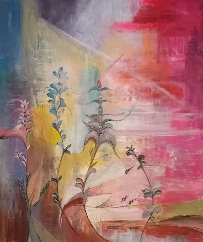 with life and passion, akryl,  120x100, 2025