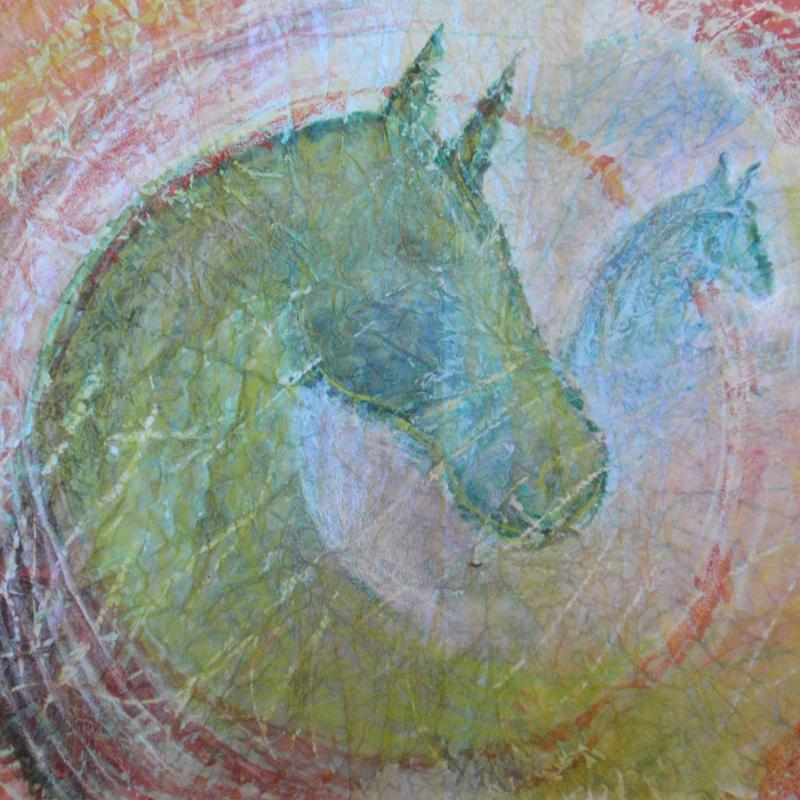 vattenfärg med kritor. 