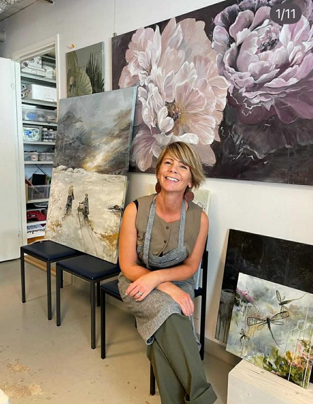 Anna Lind Bengtsson i ateljé