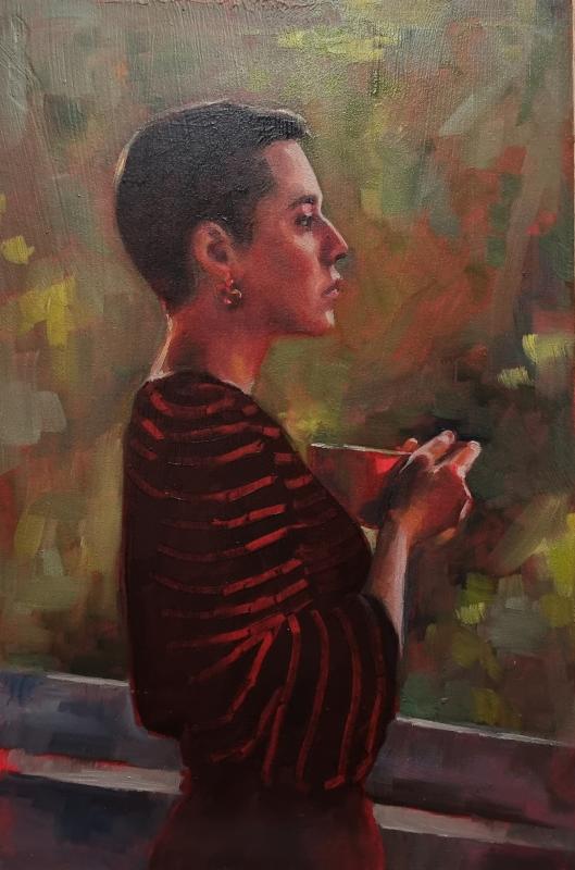 Interlude, 2025, oil on wood, 30*20 cm