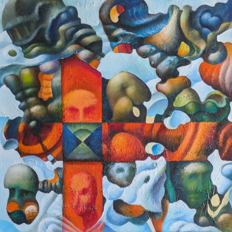 Tic Tac Toe  - Oil on Canvas, 60x60cm, 2025