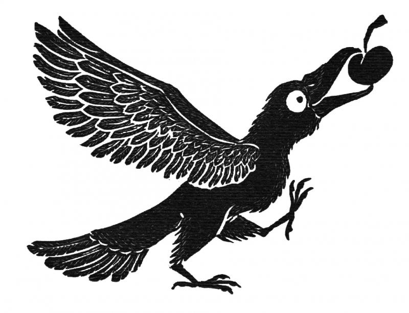 Tiia Pippuri, Crow, linoleum print, 2025