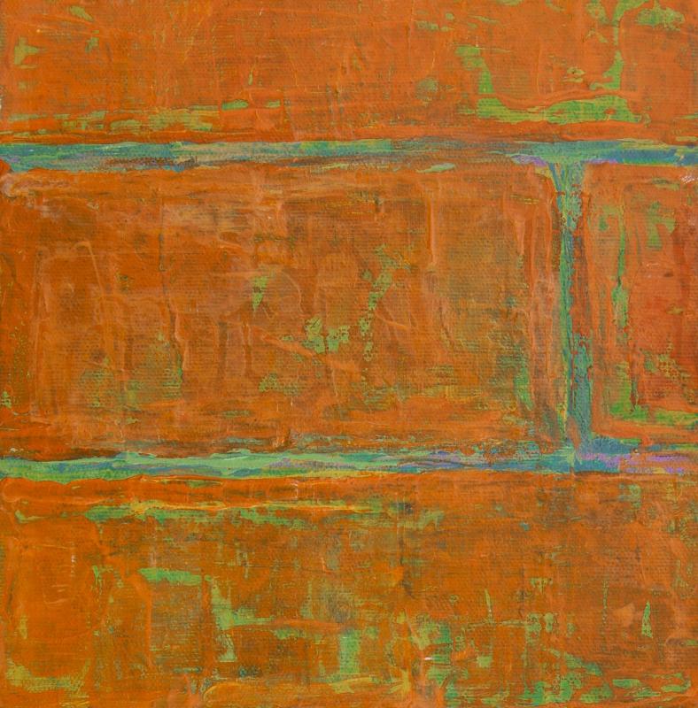 MarjaLeena Pohjola-Valkola  Ainon pakarin muuria  akryyli kankaalle  20x 20cm 2025