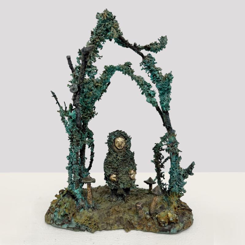 Lav prinsessa, 2025,  brons,  15 x 21 x 10 | Jäkälätär, 2025, pronssi, 15 x 21 x 10 | Lichen princess, 2025, bronze, 15 x 21 x 10