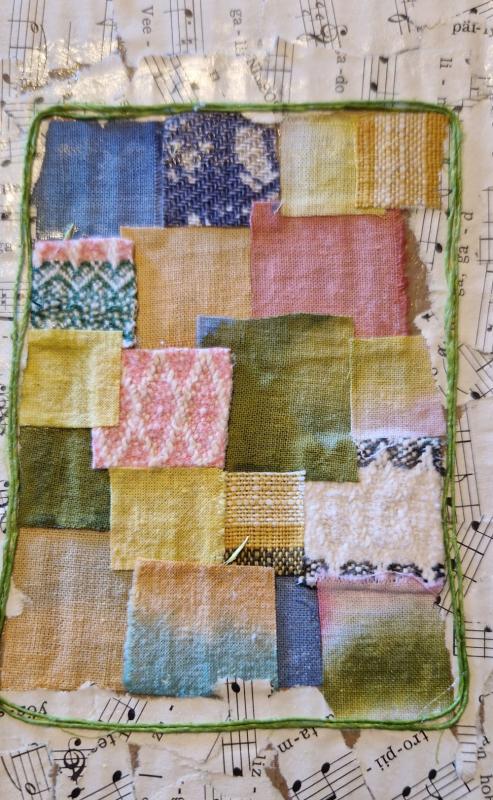 Tekstiilikollaasi paperille