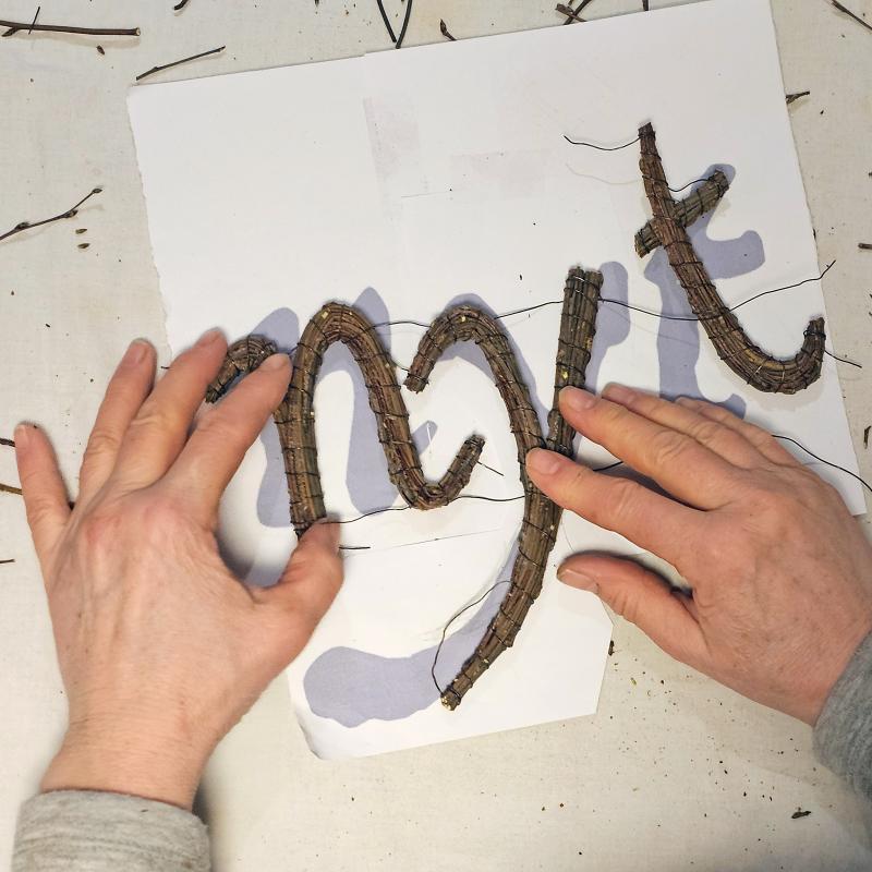 Yksi sana tekstistä, joka tulee näyttelyyn. Teksti poimittu Agricolan kirjoittamasta kalenterista.