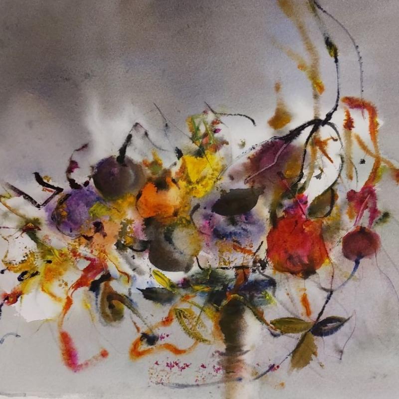 Maire Ruotsalainen, Teos "Värien nälkä" Akvarelli, 2026