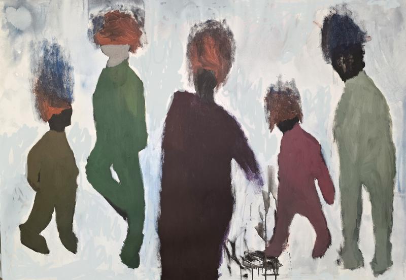 Superperhe 2025, akryyli kankaalle, 120x170cm