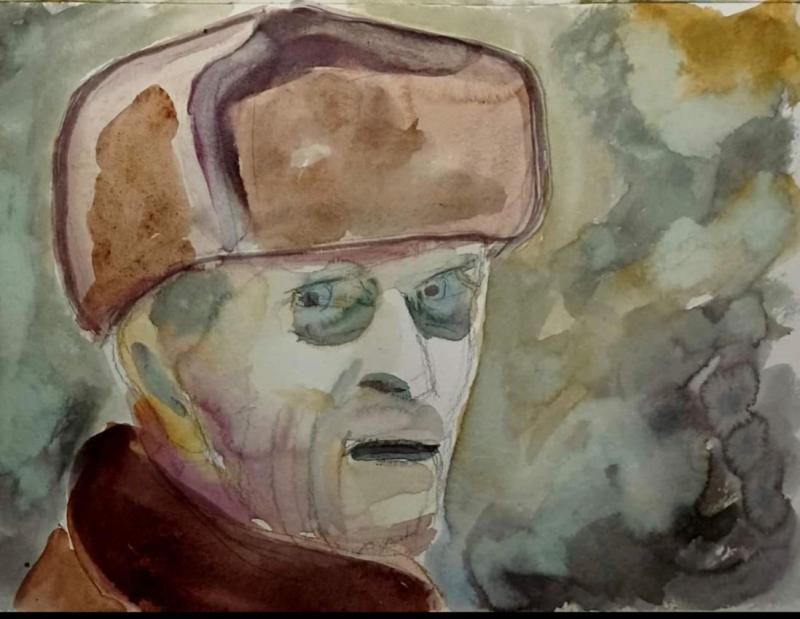 Reija Islander, Katse, akvarelli, 30x40cm, v. 2022