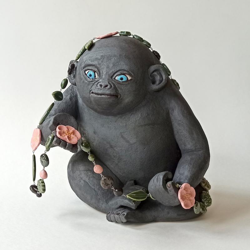 Ville Heimala, Elämänketju, keramiikka, 23x23x21cm, 2025