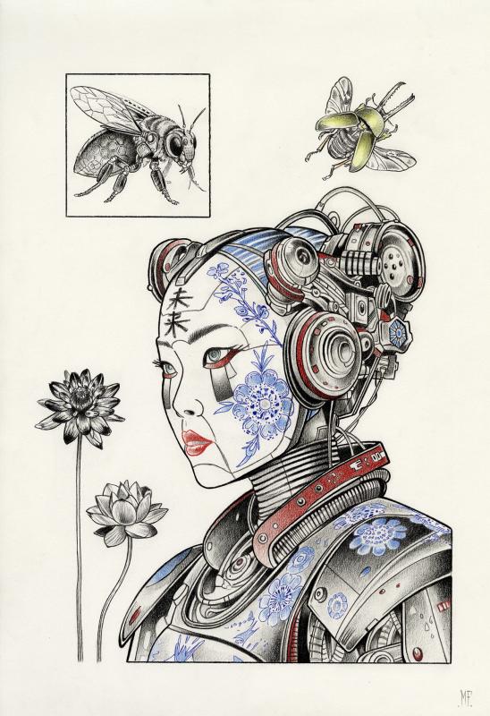 CYBER   Martino Faschini  42x29,7   pancil on paper