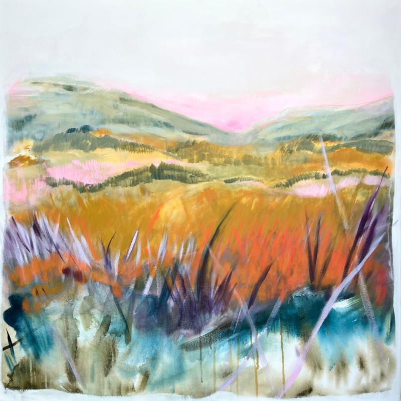 Aino Mikkonen, Levähdys, akryyli, 90x90cm, 2025