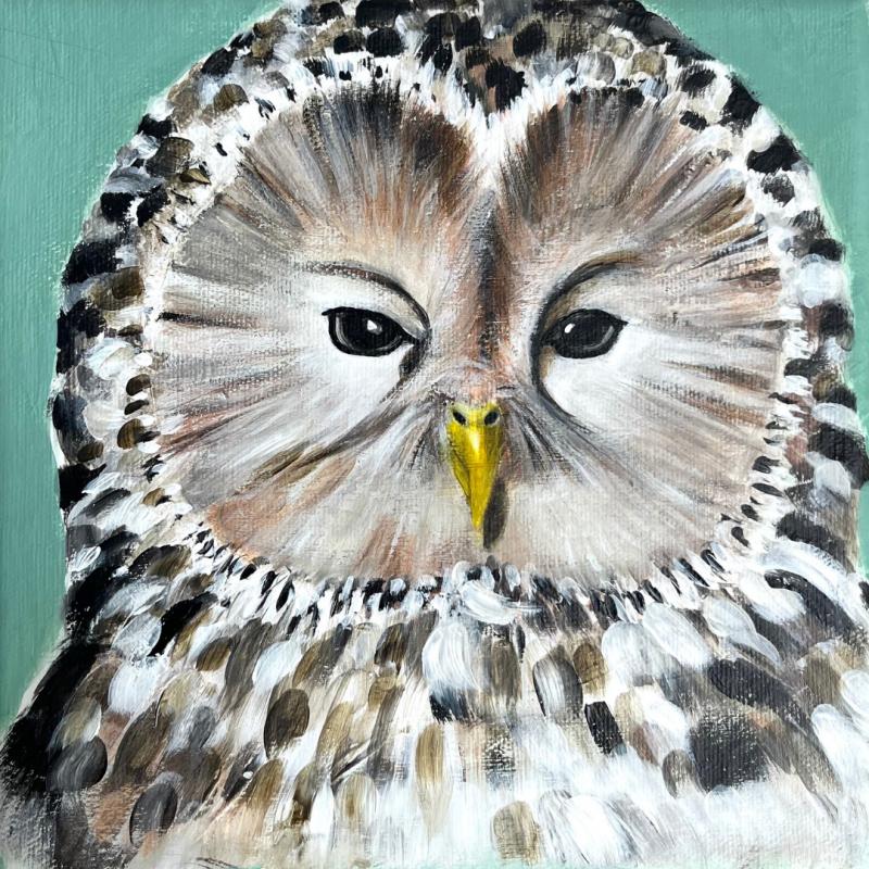 Aino Mikkonen, Viirukas, akryyli, 20x20cm, 2025