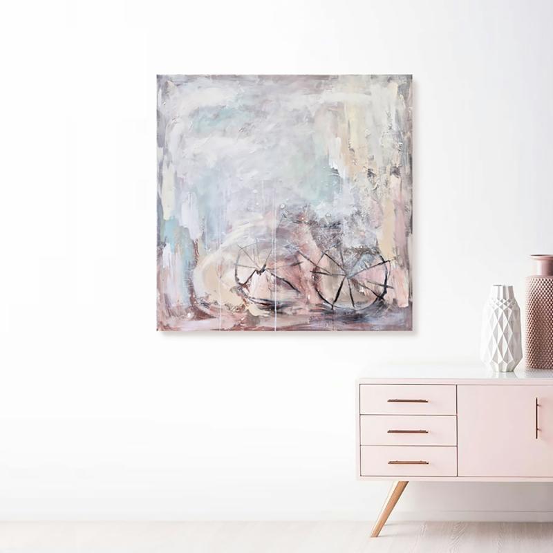 "TOUR DE LUEUR" • 100H x 100W cm • Acrylic + mixed media • 2025 