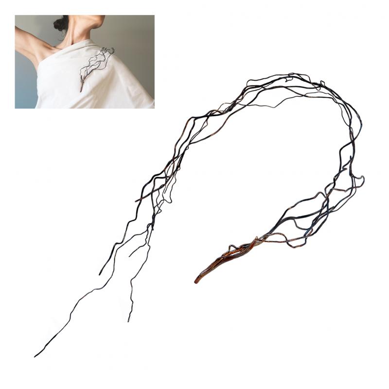 Meira Rauta, Juureni, 2025, shoulder piece, copper, 40x20x8cm, handmade