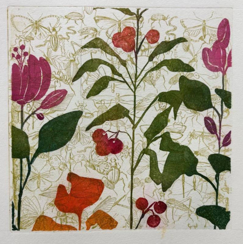 Sommar, etsning och fotogravyr, 18x18cm / Kesä / Summer