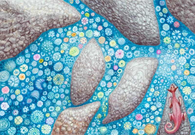 Tarja Kankkunen, Aquatilia, 2025
Vesivärit & akvarellikynät , 36 cm x 52 cm