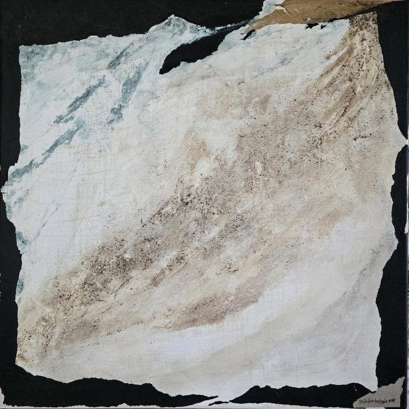 Maija Vanhatapio: Fragment, paperi-/akryylikollaasi kankaalle 60x60, 2025