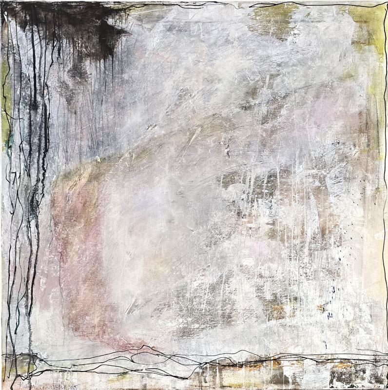 Maija Vanhatapio: Nocturne, akryyli kankaalle 70x70, 2025