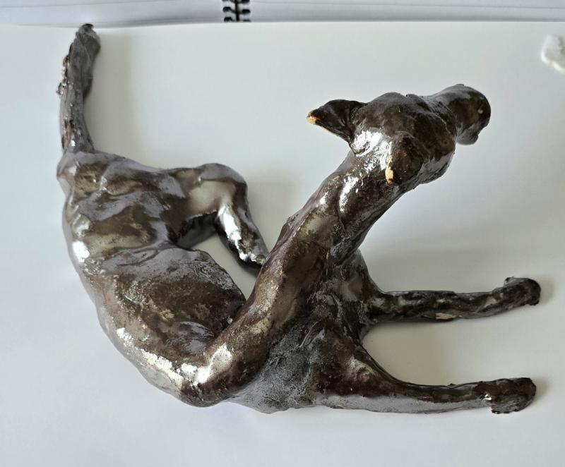 Maija Vanhatapio: Canes, keramiikka, kuparilasitus, 8x17x26, 2026