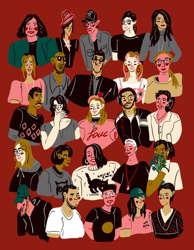 Illustration för mitt projekt Cultural Diversity för Pergamon Museum i Berlin, 2025/Kuvitus projektiini Cultural Diversity Pergamon Museumille Berliinissä, 2025/Illustration for my project called Cultural Diversity for the Pergamon Museum in Berlin, 2025