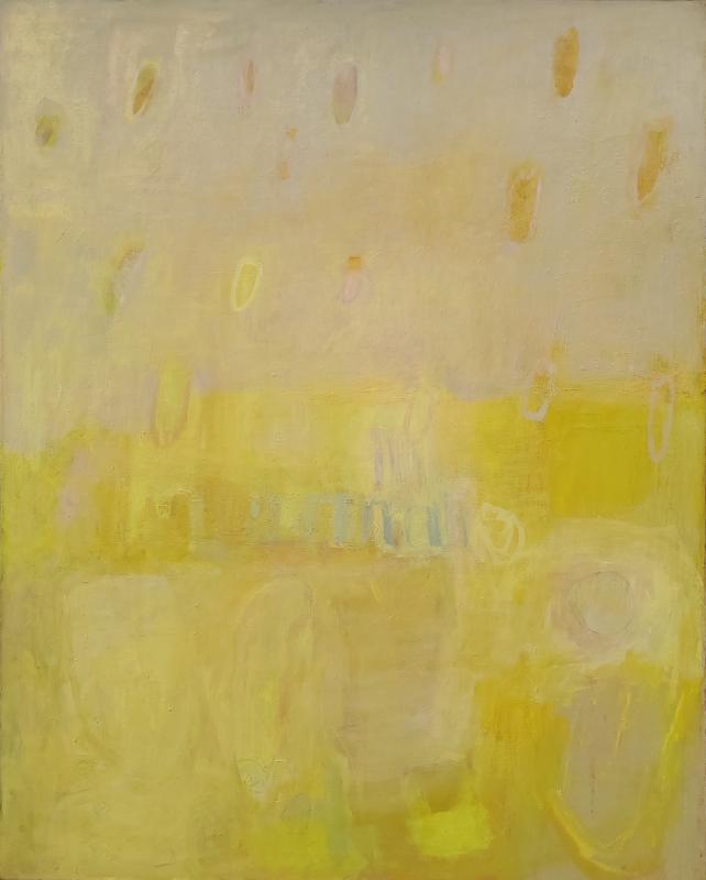 Heli Maristo, Sitten alkoi hiljalleen sataa, öljy kankaalle, 100 cm x 80 cm, 2025