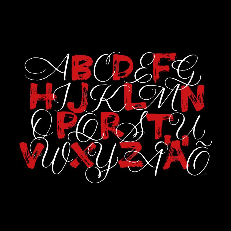 ABC (handritade bokstavsformer digitalt färglagda, 2024)