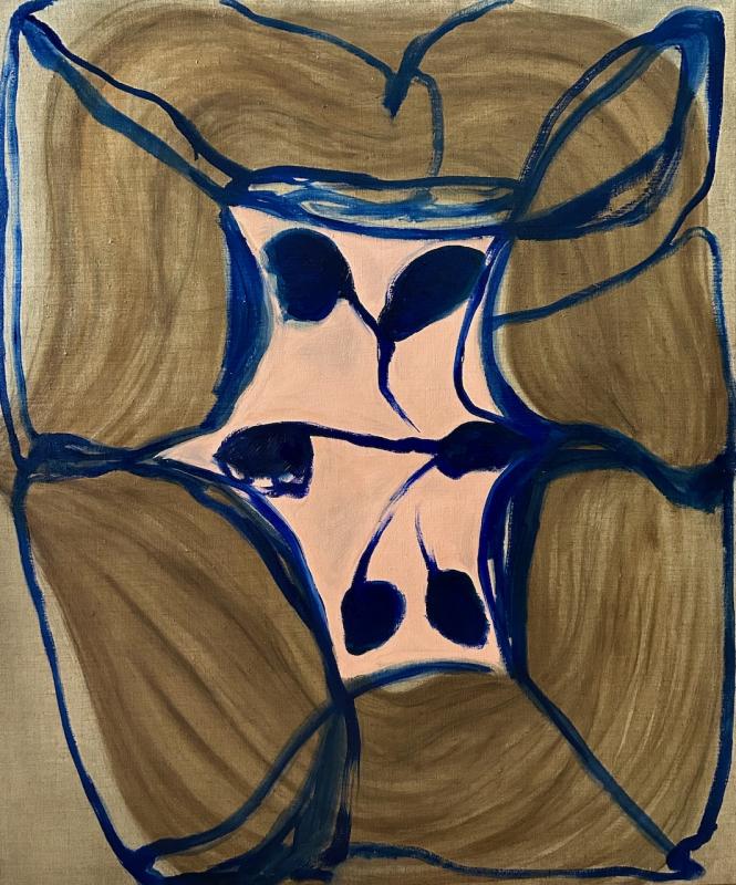 Keveys ja paino, 100 x 84 cm, akryyli ja öljy kankaalle, 2025