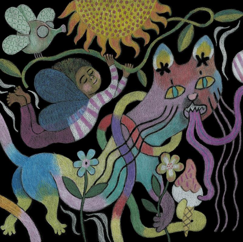 Kuvituskuva kirjaan Uninen, uneton yö, yksityiskohta