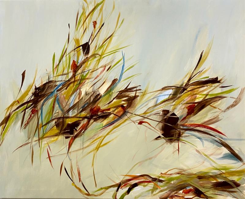 Anu Eskelin, End of Autumn 2025, akryyli kankaalle 80 x 100 cm