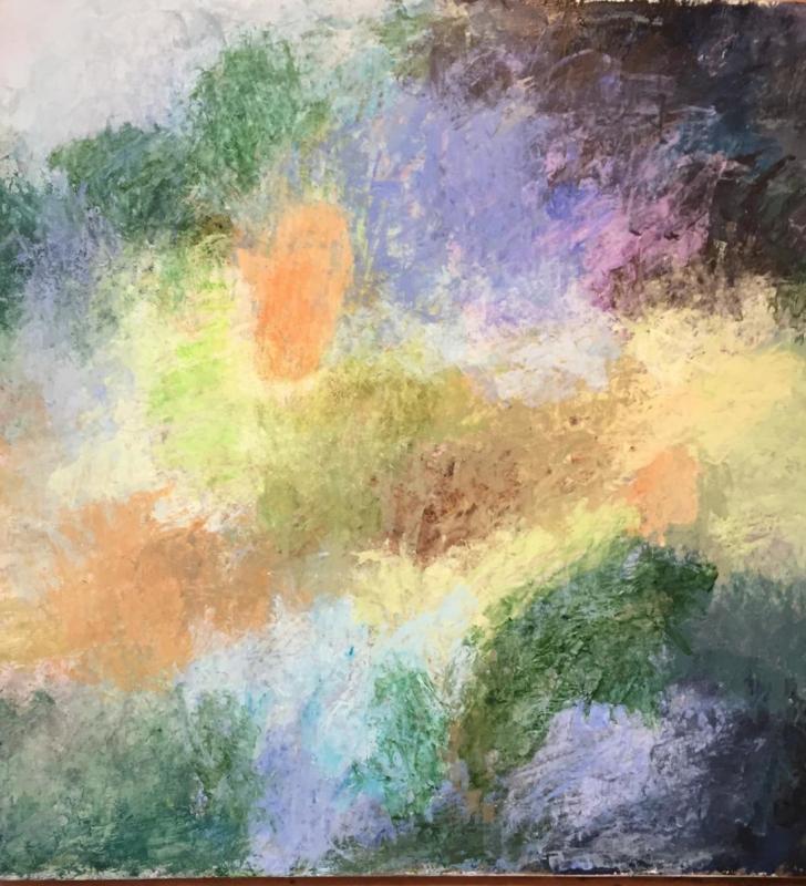 Vierailija, akryylimaalaus levylle, 2023, 80x85