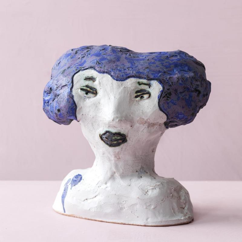 I'm dying (my hair) keramikskulptur 30x40x22cm