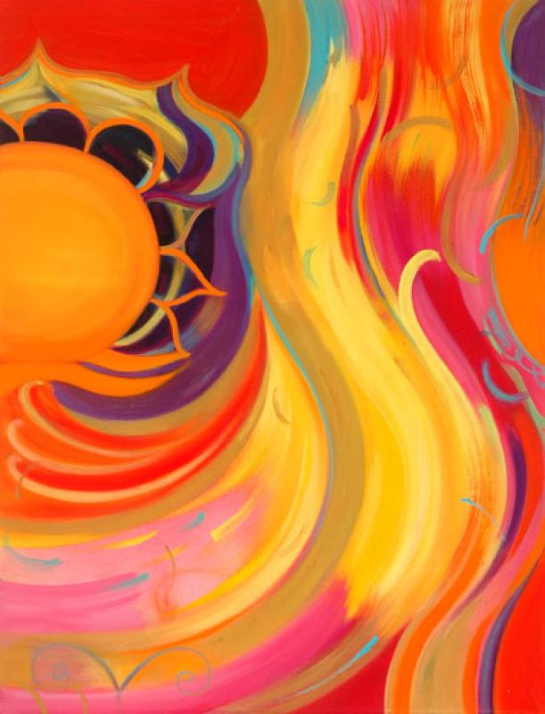 Lentoonlähtö.
90 cm x 120 cm,
öljy kankaalle, 2006