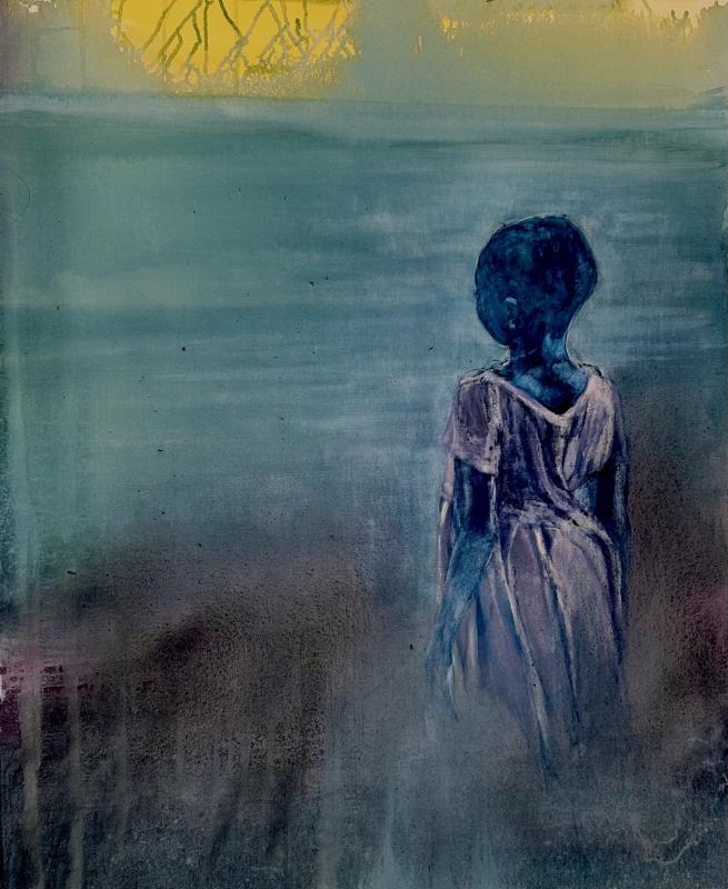 A Light Beyond the Mist. Tyg/Kangas/Canvas. Akryl/AkryyliAcrylic. 80 x 100 cm.