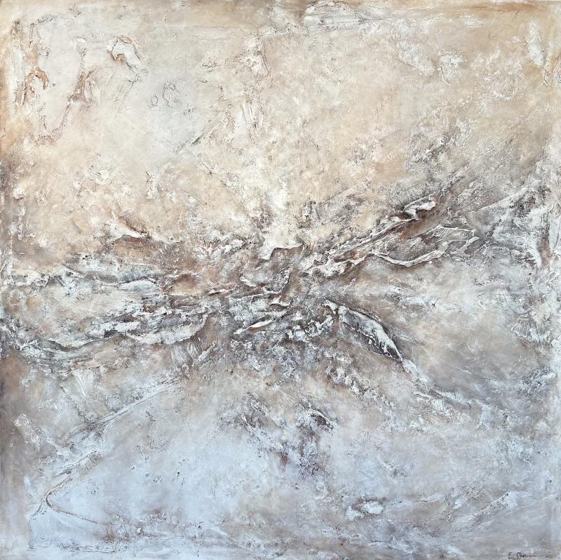 Emmi Ohraniemi, Untitled, mixed media på duk I sekatekniikka kankaalle I mixed media on canvas, 165x165cm, 2026