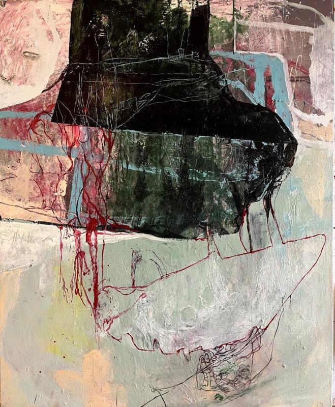 Puristin 2025, akryylimaalaus kankaalle, 100x 80cm