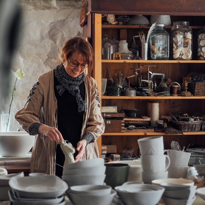 Bild från arbetsrum. Kuva työhuoneelta