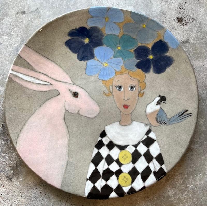 Keramikfat, handgjort och målat. Keramiikkavati, käsintehty ja maalattu.