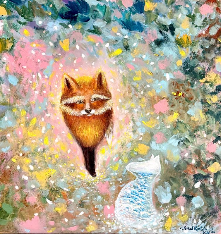 Fox Frozen Game, akryyli kankaalle, 2026