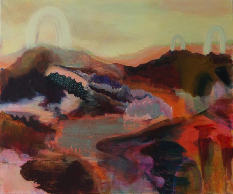 Jane Hughes, Honey-air, 2025, acrylic on canvas, 100 x 120 cm 